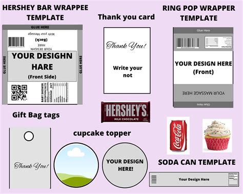 38 Party Favor Templates Template Bundle Chip Bag Template Etsy