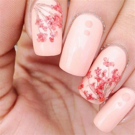 Japanese Cherry Blossom Classy Nail Art ~ Nail Art Ideas