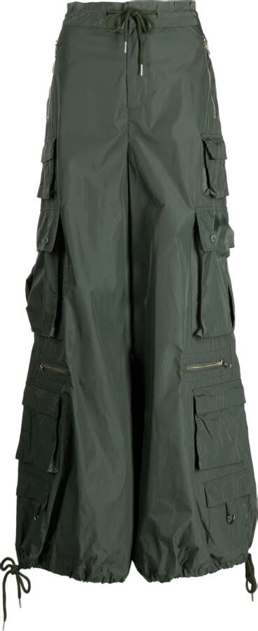 Cynthia Rowley Wide Leg Tapered Cargo Trouserswide Leg Tapered Cargo