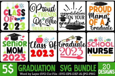 Graduation Svg Bundleclass Of 2023 Svg Graphic By Ranacreative51