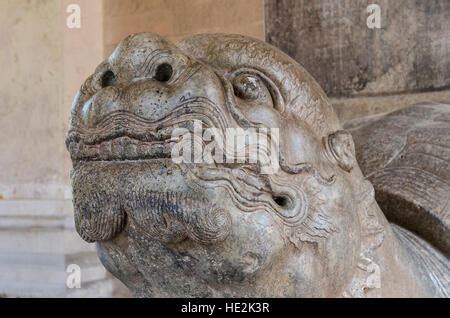 Stone Turtle Statue In Shen Gong Sheng De Stele Pavilion Sacred Way Of