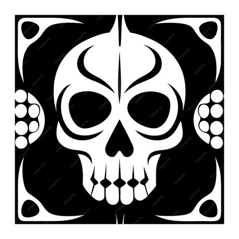 Premium Vector A Silhouette Of A Skull Vector Art