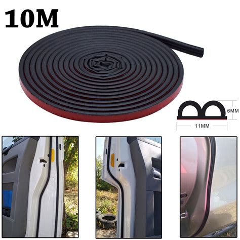 M Universal Car B Shape Rubber Trunk Seal Strip Door Edge Guard