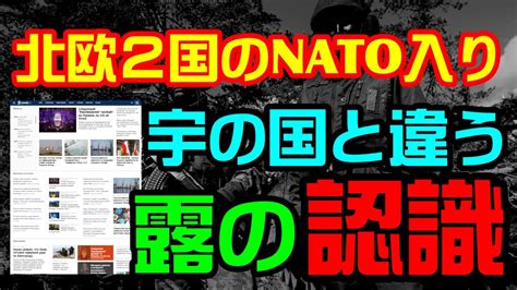 【欧米×露】ロシアの新聞では、北欧2国のnato入り問題をプーチンの発言を中心にしっかりと伝えている。けども、そうじゃない西側の情報