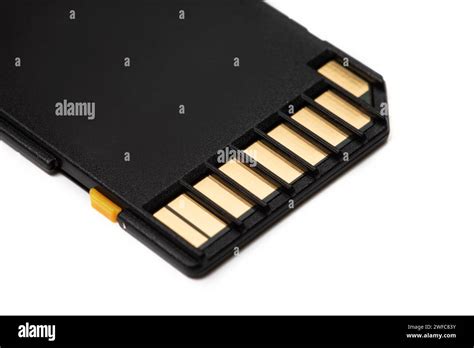 Black Memory Sd Card Isolated On White Stock Photo Alamy