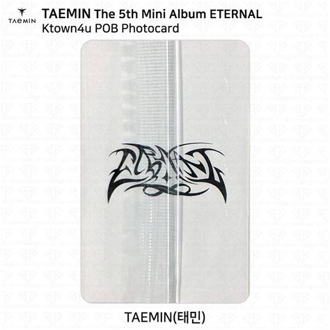 Shinee Taemin The Th Mini Album Eternal Pob Photocard Sw Kt Makestar