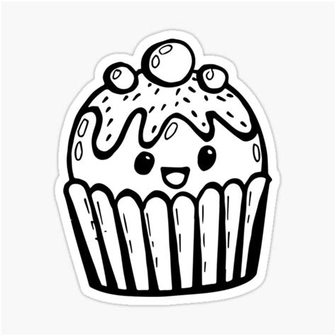 "Cartoon Cupcake With Sprinkles" Sticker for Sale by mattemanarts ...