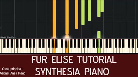 Fur Elise Tutorial Version Synthesia Piano Gabriel Arias Youtube