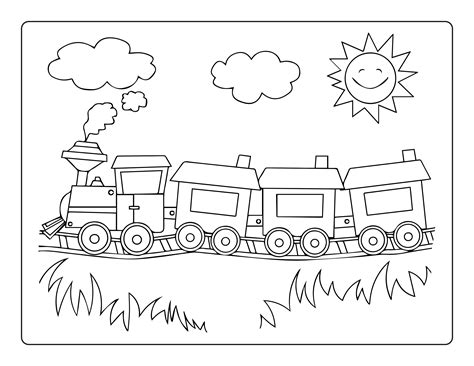 Train Coloring Pages for Kids - Etsy