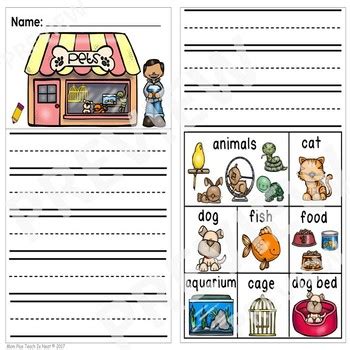 Kindergarten Journal Writing Prompts Differentiated- Set 2 | TpT