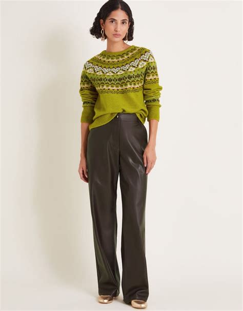 Fern Fair Isle Jumper Green Jumpers Monsoon Global