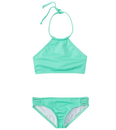 Billabong Girls Sol Searcher High Neck Bikini Set 4 14 At Swimoutlet