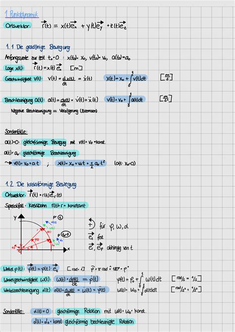 Zusammenfassung Dynamik Technische Mechanik Studocu