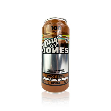 Mary Jones Drink Root Beer Soda 16oz Can 100mg