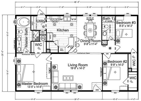 Double Wide Trailer Floor Plans 3 Bedroom Floorplansclick