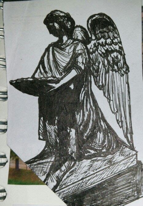 Kneeling Angel Sketch at PaintingValley.com | Explore collection of Kneeling Angel Sketch