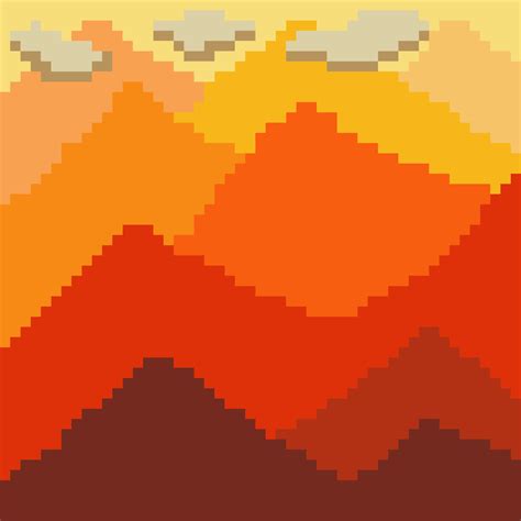 Colorful mountains with pixel art. Vector illustration. 11508047 Vector ...