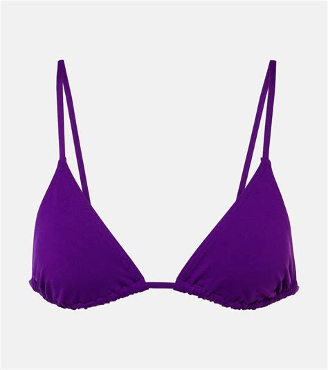 Mouna Triangle Bikini Top In Purple Eres Mytheresa