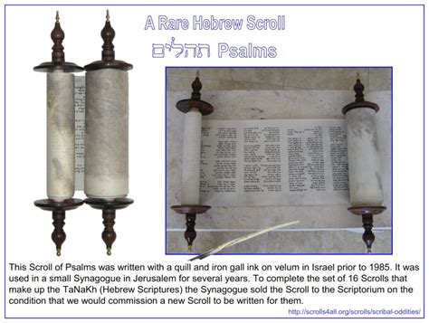 Psalms A 1 Rare Scroll Psalms 2001