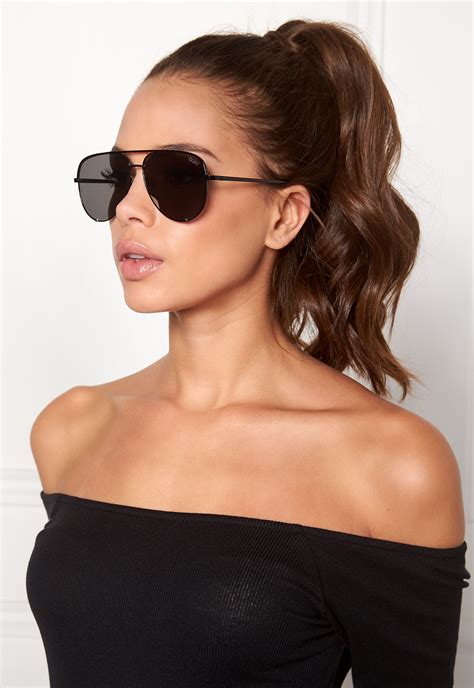 Quay Australia High Key Sunglasses Black Silver Mirror Bubbleroom