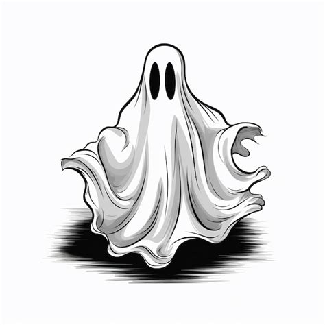 Premium Ai Image Handdrawn Halloween Ghost Pop Art Illustration