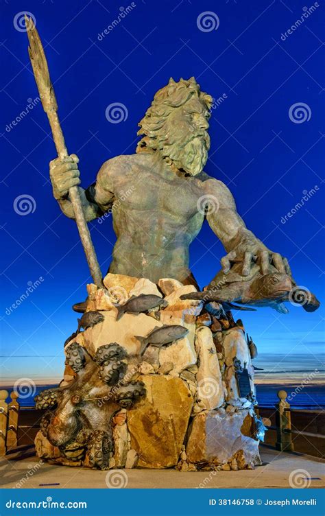 King Neptune At Neptune Park Virginia Beach Royalty Free Stock Photos