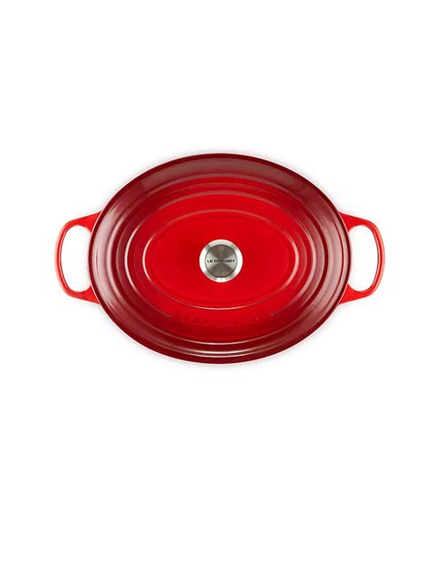 Le Creuset Ovaler Br Ter Aus Gusseisen Signature Cm Kirschrot Rot