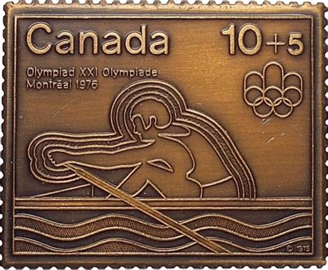 Timbre De Cents Xxie Olympiade De Montr Al Aviron Canada