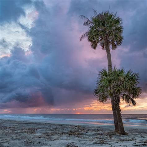 Rainy Beach Sunrise