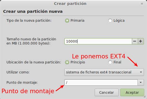 Crear Partici N Home Separada Al Instalar Una Distribuci N Linux
