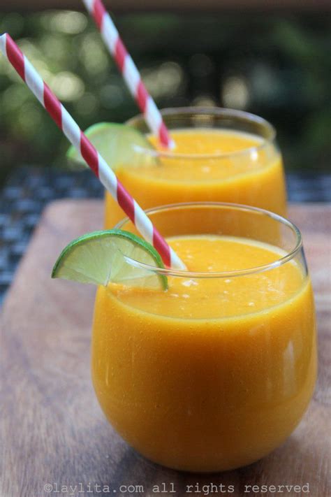 Receita de vitamina de manga e maracujá Receitas de smoothie de