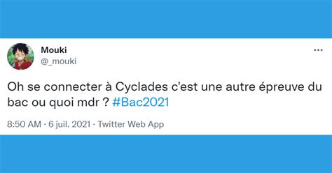 Résultats Bac 2021 les lycéens se moquent de Cyclades et partagent