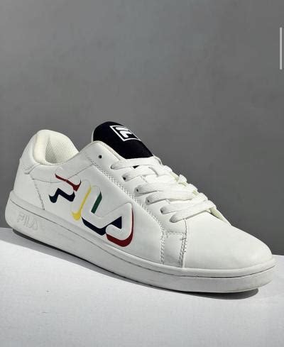 Fila White Color Mix Unisex Sneakers - Fancy Soles