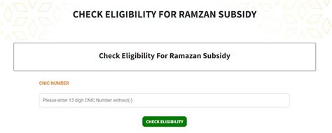 Ramazan Subsidy Package Check Eligibility Online Usc Org Pk