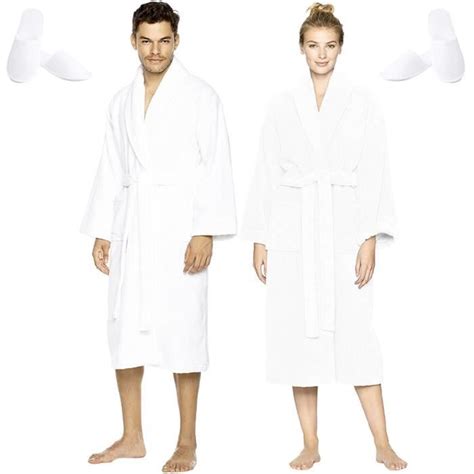 Lot De Peignoirs Avec Paires Pantoufles Spa Robe De Chambre