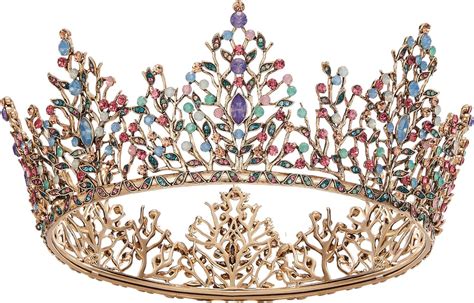 Amazon Sweetv Queen Crown For Women Multicolored Tiaras And Crowns