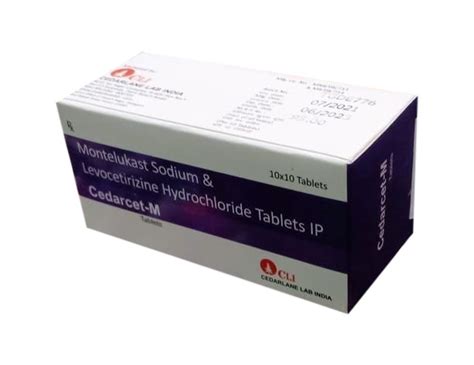 Cedarcet M Montelukast Sodium Levocetirizine Hydrochloride Tablets Ip