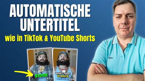 Automatische Untertitel Erstellen Wie In Youtube Shorts Tiktoks