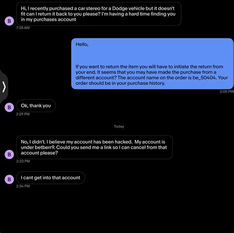 Buyer wants a return but says their account got hacked? What would you