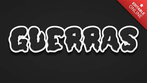 Guerras | Efecto Fantasma | Generador de Efectos de Texto
