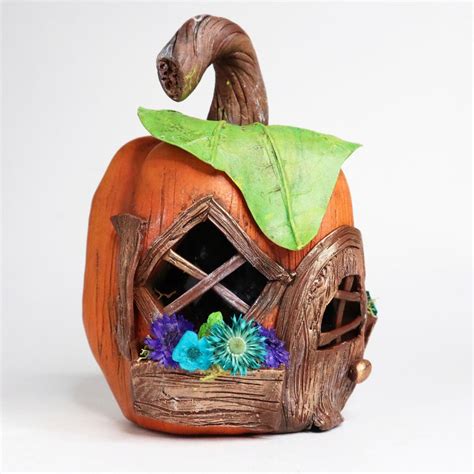 Fall Fairy Garden House Tutorial Polymer Clay Pumpkin