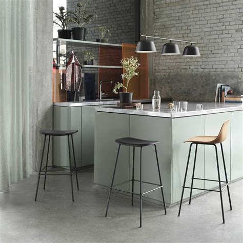 Muuto Fiber Bar Stool With Backrest 75cm Ambientedirect