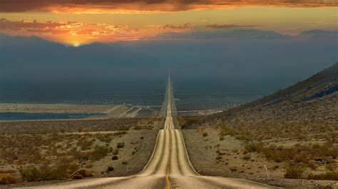 Gray Asphalt Road Nature Landscape Road Hills Hd Wallpaper