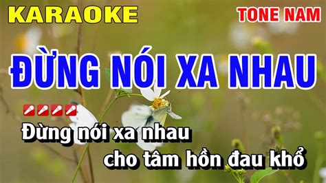 Karaoke Ng N I Xa Nhau Tone Nam Nh C S Ng Ho Ng Lu N Youtube