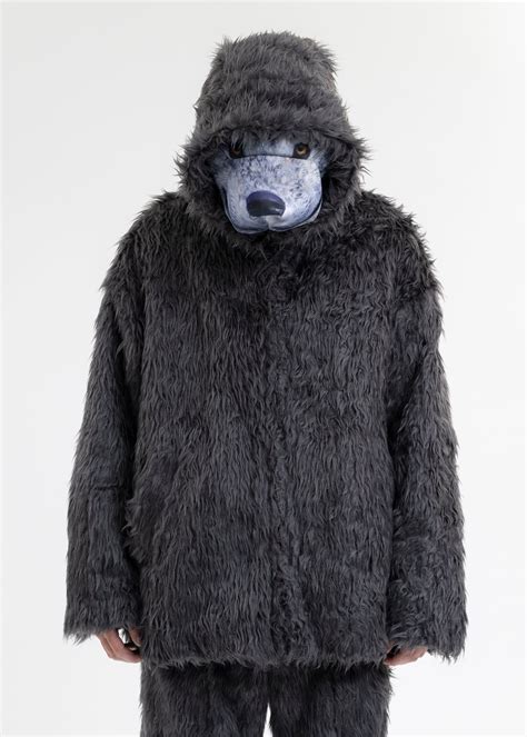 GREY ANIMAL TRIM FUR BLOUSON – 017 Shop