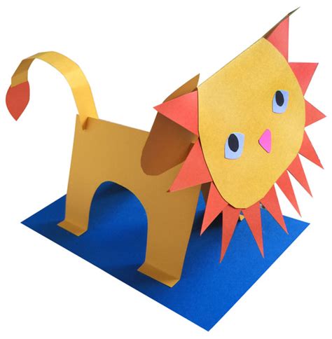 3D Paper Lion · Art Projects for Kids