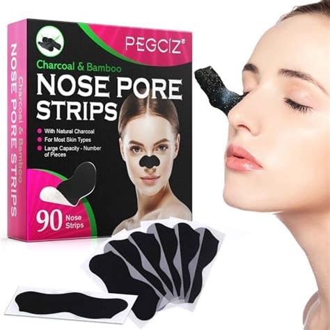 90pcs Bamboo Charcoal Nose Blackhead Remover Strips Nose