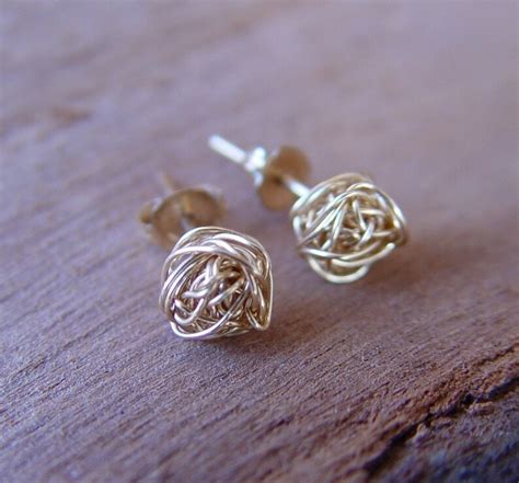 Gold Stud Earring Wire Ball Post Earrings Gold Earring Etsy