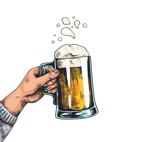 Manos Con Jarras De Cerveza Png Dibujos Clásico Cervecería Cerveza Png Y Vector Para