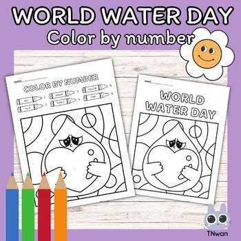 World Water Day Color By Number Math Activities Coloring Pages Earth Day